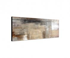Bilder Wand Bild - Kunstdruck 120x40cm Malerei Kunstwerk abstrakt braun beige
