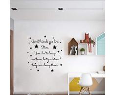 Fagreters 53,5 Cm * 55,8 Cm Gute Freunde Sind Wie Pvc-Dekorationssterne Für Kinderzimmer-Wandaufkleber Badezimmer-Dekorations-Küchen-Wandaufkleber Für Schlafzimmer-Mädchen-Jungen