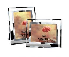 PETAFLOP Fotorahmen 10x15 Glas Bilderrahmen Photo Rahmen Hochzeit Familie 2er Set