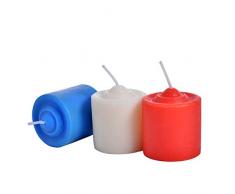 BESTOYARD 3 Stück Niedrigtemperaturkerzen Flirten Wachs Tropfkerzen für Erwachsene, Paare, Liebhaber (Rot/Weiß / Blau)