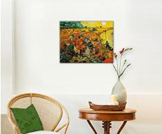 1art1 56190 Vincent Van Gogh - Der Rote Weingarten, 1888 Poster Leinwandbild Auf Keilrahmen 50 x 40 cm