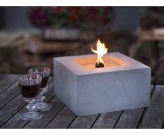 Beske-Betonfeuer mit Dauerdocht | Größe 24x24x13 | Wiederbefüllbare Gartenfackel | Unendliche Brenndauer durch umweltfreundliches Recycling von Kerzenwachs | Tischfeuer Fackel Kerze Outdoor