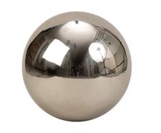 Geschenkestadl XXL Dekokugel Silberkugel ca. Ø 30 cm Silber Glanz aus Edelstahl Rosenkugel Garten Kugel Weihnachten