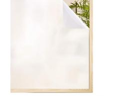 rabbitgoo Fensterfolie Milchglasfolie Selbstklebend Sichtschutzfolie Folie Anti-UV für Privatsphäre Büro Badezimmer Schlafzimmer 90 * 200CM - mattiert