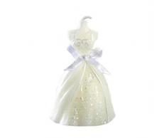 Doitsa Tealight Brautkleid Brautkerze Romantische Ehe Kerze Bastelkerze Kreative Kerze für Gastronomie, Feiern und Feste 4 * 4 * 7cm Weiß