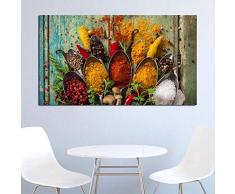 Geiqianjiumai Gewürz Getreide löffel leinwand Poster wandkunst Dekoration ölgemälde Lebensmittel Bild Moderne küche Dekoration Kunstwerk rahmenlose malerei 60x97 cm