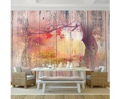 Fototapete Wald Holzoptik 352 x 250 cm Vlies Wand Tapete Wohnzimmer Schlafzimmer Büro Flur Dekoration Wandbilder XXL Moderne Wanddeko - 100% MADE IN GERMANY - Runa Tapeten 9112011c