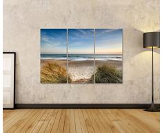 islandburner Bild Bilder auf Leinwand Strand Meer Sand Nordsee Poster, Leinwandbild, Wandbilder