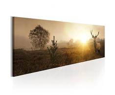 murando - Bilder Hirsch 150x50 cm Vlies Leinwandbild 1 TLG Kunstdruck modern Wandbilder XXL Wanddekoration Design Wand Bild - Landschaft Natur Tier g-B-0050-b-b
