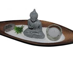 TSW Kerzen Set Zen 6tlg. Teelichthalter Kerzenhalter Kerzenständer Buddha Feng Shui