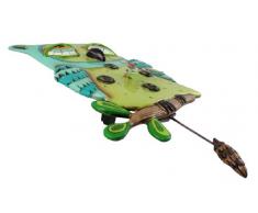 ENESCO Wanduhr, Motiv Eule, Kunstharz, 30,5 cm (P1062), Blau