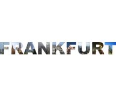 INDIGOS UG - WANDTATTOO / Wandsticker / Wandaufkleber / Aufkleber - W563 mehrfarbige Wandschrift Frankfurt 120x13 cm