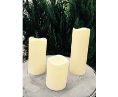 LED Kerzen-Set Outdoor, 3-teilig, mit Timer