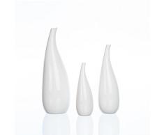 SANDRA RICH, Porzellan- VASE CURVED 25 cm. Für Einzelblumen. (Nur für Trockendeko)