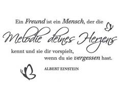 dekodino® Wandtattoo Spruch Zitat Die Melodie deines Herzen kennt - Einstein