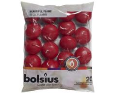 Bolsius 103632053744 Schwimmkerzen, Wachs, Weinrot, 20 Stück