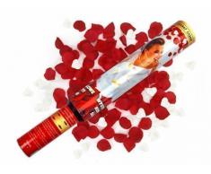 Konfettishooter Herz Weiß + Rosen 30cm