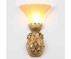XCV Wandleuchte Schlafzimmer Kopfteil Wandleuchten Gang Innenbeleuchtung Retro Kristall Vase Wandleuchte