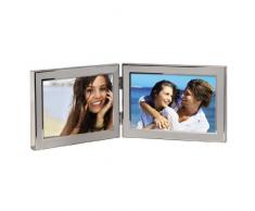 Hama Portrait Bilderrahmen Philadelphia quer (Fotogröße 2x 10 x15 cm), silber