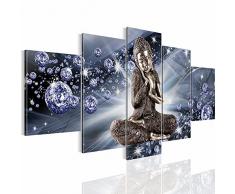 Bilder 200 x 100 cm - Buddha Bild - Vlies Leinwand - Kunstdrucke -Wandbild - XXL Format – mehrere Farben und Größen im Shop - Fertig Aufgespannt !!! 100% MADE IN GERMANY !!! - Feng Shui – Abstrakt 505451b