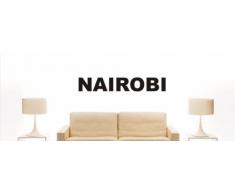 Wandtattoo w1080 Mehrfarbige Wandschrift mit Sehenswürdigkeiten und Stadtnamen - Aufkleber - Dekoration - Stadt Nairobi 96x15