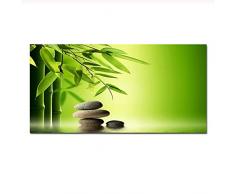 ZMFBHFBH Leinwanddruck Zen Stones Bambus Wasser Feng Shui Ölgemälde Landschaft auf Leinwand Moderne Wandkunst Sofa Bilder 40x80cm (15,7x31,5 Zoll) Kein Rahmen