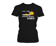 Atme, verdammt nochmal, atme! - Damen T-Shirt von Fashionalarm | Fun Shirt Spruch Spaß Küken Eier Tiere, Farbe:schwarz;Größe:S