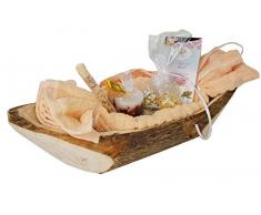 Geschenkkorb Badevergnügen exklusive Badeprodukte in Holz-Dekoschale