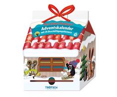 Trötsch Der kleine Maulwurf Adventskalender Haus mit 24 Minibüchern: Weihnachtskalender Pauli