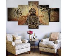 n a 5 hochauflösende gedruckte Leinwand Ölgemälde China Home Art Group Innendekoration Wandplakat Modulares Bild Modulares Bild Leinwand Ölgemälde Drucken Fünf Bilder Vlies mit Rahmen NA