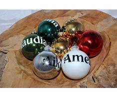Personalisierte Christbaumkugeln Weiß, Christbaumschmuck, Weihnachtsbaumkugel, Weihnachtsbaumschmuck, Tannenbaumkugel, Tannenbaumschmuck, Christbaumkugeln Farbe Weiß