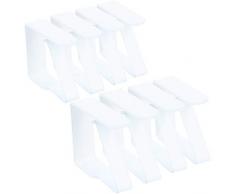 com-four® 8X Premium Tischdeckenklammer - Tischklammern aus Edelstahl - Tischtuchklammer für drinnen und draußen