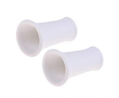 Generic 2 Stücke 1/12 Puppenhaus Miniatur Weiße Keramik Chinesische Vase Topf Set Garten Zubehör Möbel