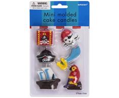 Tolles Kerzenset für Geburtstag PIRATE - mit 6 Kerzen