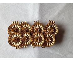 modern 8 Stück Baumkerzenhalter mit Clip in Bronze und 20 Kerzen