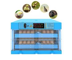 Mnjin Haushaltsinkubatorheizung 128 Eier für Hühnerentenvögel mit Eierkerze Digital Hatcher Automatische Drehtemperatur Feuchtigkeitsregelung