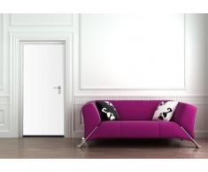 Wallario Selbstklebende Türtapete Türfolie weiß matt - 93 x 205 cm in Premium-Qualität: Abwischbar, brillantes Weiß, rückstandsfrei zu entfernen