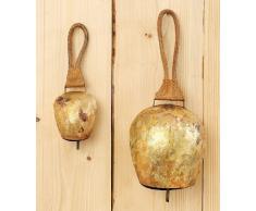 DAFLOXX GENIALE KUHGLOCKE 41cm IN Gold AUS Eisen Used Optik