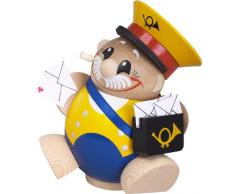 Weihnachtsfigur Kugelräuchermann Postbote HxBxT = 12x9x9cm NEU Räuchermann Schnee Rauchmann Räucherfigur Räucherkerze Figur Holz Seiffen Erzgebirge Holz Rauchfigur Dekoration Weihnachten