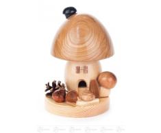 Räuchermann Räucherpilz runde Form, groß Breite x Höhe x Tiefe 10 cmx14 cmx11 cm NEU Erzgebirge Rauchmann Räucherfigur