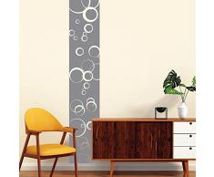 Wandtattoo-Loft Wandaufkleber Bordüre mit Kreisen – Wandtattoo zur tollen Dekoration / 54 Farben / 4 Größen/rauhfasergeeignet/wiederablösbar/transparent / 120 cm lang x 18 cm breit