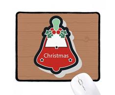 diythinker Weihnachtsglocken Weihnachten Cartoon Icon rutschfeste Mauspad Spiel Office schwarz titched Kanten Geschenk
