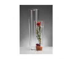 Glasvase CONICAL hot-cut Vase Glas Blumenvase Tischvase konisch groß, 70 cm