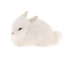 Baoblaze Kaninchen lebensecht Osterhase für Garten Zimmer Tisch Dekoration in unterschiedlichen Form und Farben - 7#