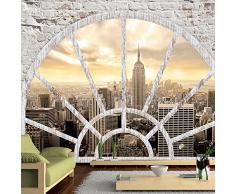murando - Fototapete Fenster nach New York 250x175 cm - Vlies Tapete - Moderne Wanddeko - Design Tapete - Wandtapete - Wand Dekoration - City Stady New York Fenster d-A-0043-a-b
