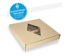 1 Salzstein (im fertigen Geschenkkarton) BBQ Salzplatte zum Grillen (2.2kg) 20x20x2,5cm; Salzhändler seit 1855