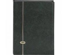 Exacompta 26141E - Briefmarken Einsteckalbum aus Halbleder, 32 Seiten, 22.5 x 30.5 cm, schwarz