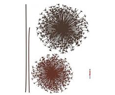 Komar - Deco-Sticker PUSTEBLUME - 50 x 70 cm - Wandtattoo, Wandbild, Wandsticker, Wandaufkleber, Walltattoo, Silhouette, Abstrakt, Floral, Blume, Design- 17004h