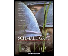 Germanposters Kinoplakat Der schmale Grat Poster Kunstdruck Bild im Alu Rahmen in schwarz 90,1x65,4cm