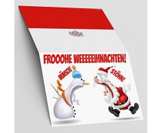 A4 XXL Weihnachtskarte KOLLEGEN mit Umschlag - edle und lustige Klappkarte für Kollegen Freunde Verwandte - Frohe Weihnachten Karte von BREITENWERK